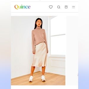 Quince 100% Washable Silk Skirt - Size m
